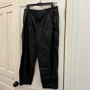 Zara Black Leather Pants
